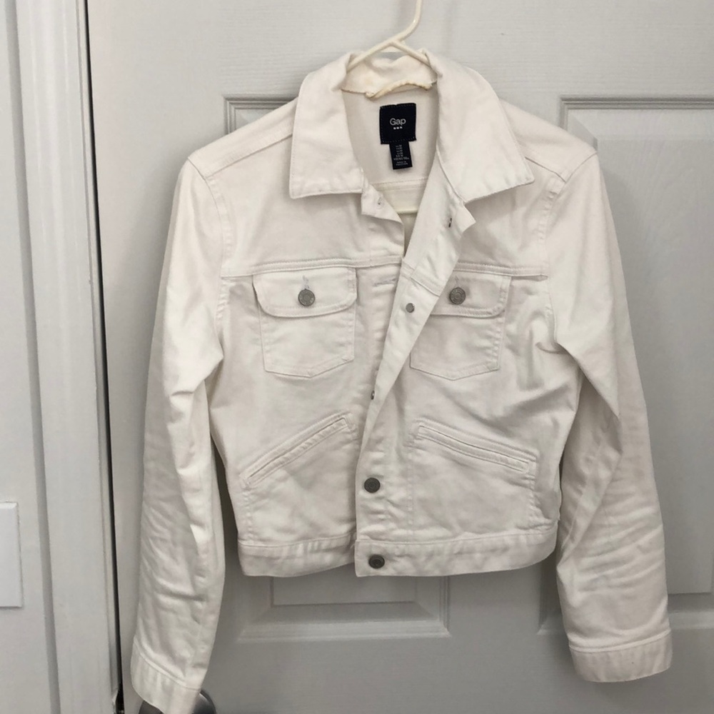 White jean jacket